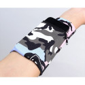 Fabric armband armband for running fitness stripes white / black