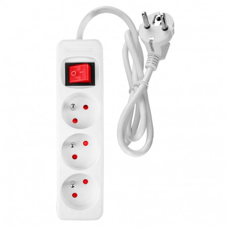 Pikendusjuhe 1.5 m, 3 x 1.5 mm2, 3G, valge, ON/OFF