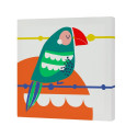 Полотно HappyFriday Moshi Moshi Pretty parrots Разноцветный 27 x 27 cm