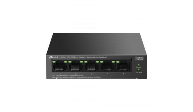 TP-LINK | 5-Port 10/100Mbps Switch with 4-Port PoE | LS105LP | Unmanaged | Desktop