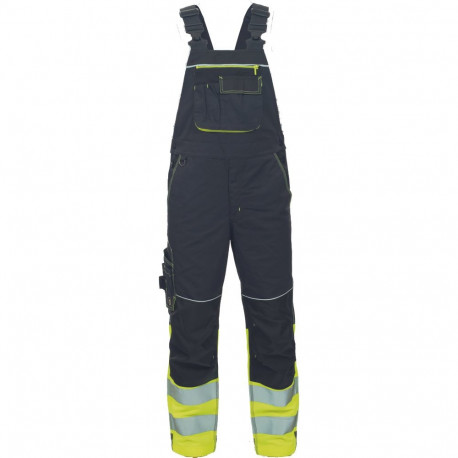 Cerva Knoxfield HVPS DW traksipüksid must Hi-Vis kollane 56