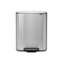 Prügikast 60L, Brabantia, BO pedaaliga, K-65,2cm, L-54,1xS-36,3cm/ Matt Steel FPP, matt teras