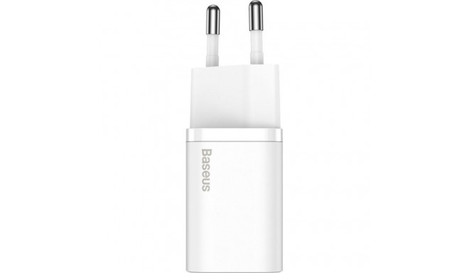 Baseus CCSUP-B02 tīkla lādētājs USB-C / 20W / 3A balts