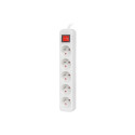 Lanberg pikendusjuhe 5 pesa lülitiga 1,5m, valge (PS1-05E-0150-W)