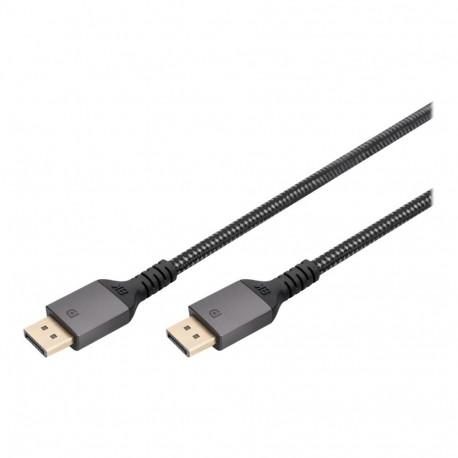 DIGITUS PREMIUM DP1.4 DP–DP kaabel 8K/60Hz 2m alumiiniumkorpusega, kullatud, 8K/60Hz tugi