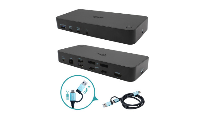 I-TEC USB 3.0 / USB-C / Thunderbolt 3x 4K Docking Station + Power Delivery 70W