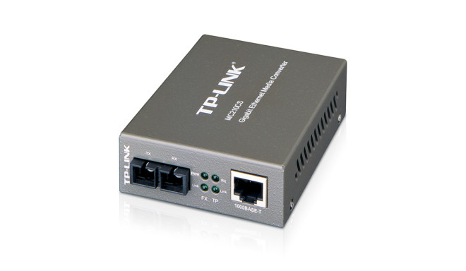 TP-LINK 1000Mbps RJ45 kuni 1000Mbps ühe-režiimiga SC fiiberkonverter, täisdublex, kuni 15 km, vaheta