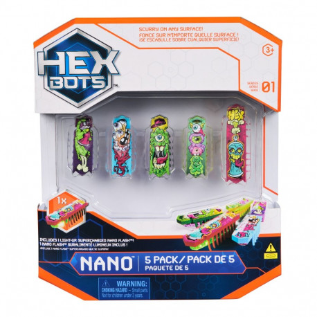 HEX BOTS interaktiivne mänguasi Nano Flash 5 pakk