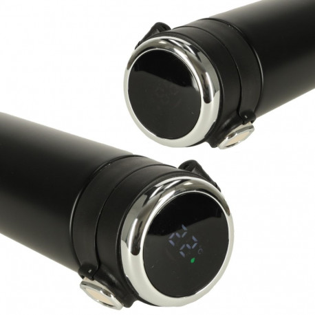 Termokruus koos suukorviga LED termos 420ml must