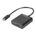 LANBERG AD-UC-HD-01 Lanberg adapter USB TYPE-C(M)-HDMI(F) 15cm Black