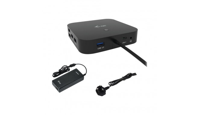 I-TEC USB-C Dual Display MST DS 1x DP 1x HDMI 1xGLAN 3xUSB 3.0 2xUSB 2.0 1xUSB-C-Andmeside 1xAudio/M
