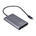I-TEC THUNDERBOLT3 Dual DP Video Adapter for Thunderbolt3 MacOS and Windows supports 1x 5K 60Hz Moni
