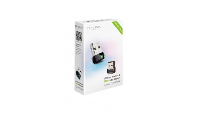TP-LINK N150 WLAN nano USB adapter, 802.11b/g/n, USB 2.0 port, tarkvara-WPS