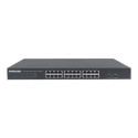 INTELLINET 24-Port Gigabit Ethernet Switch with 2 SFP Ports 24 x 10/100/1000 Mbps RJ45 Ports + 2 x S