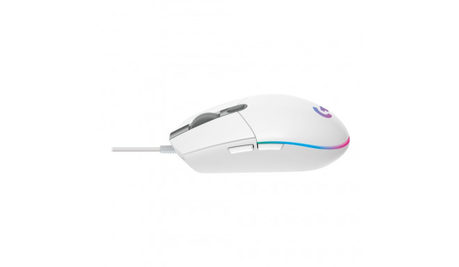 LOGITECH mängurihiir G203 LIGHTSYNC optiline 6-nupuline juhtmega USB valge