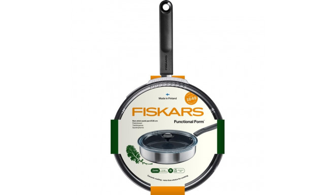 Ceramic frying pan FISKARS FF, with lid, non-stick coating, 26 cm, 1 pc.