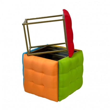 Puff-trafo 5in1 - 5 taburetti ühes mitmevärviline tumbatool