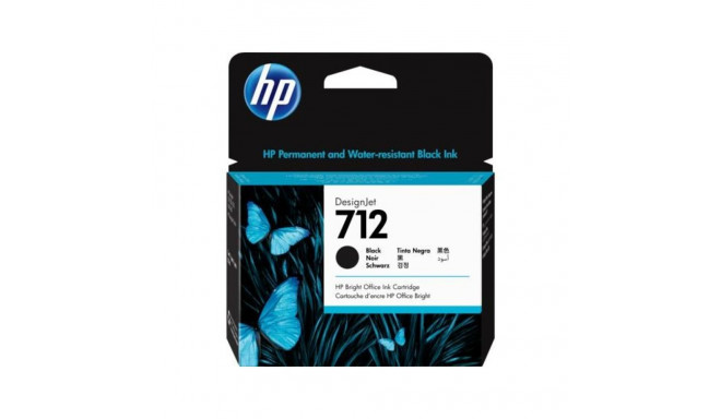 HP 712 80-ml Black DesignJet Ink Cartridge
