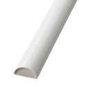 Round Cable Trunking 50x25mm, 1x1m white, click-lock lid, self-adhesive