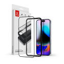 Crong Anti-Bacterial 3D Armour Glass - Szkło hartowane 9H Full Glue do iPhone 16 Pro Max + ramka ins