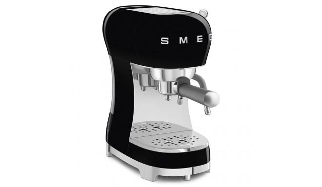 Coffee Maker - SMEG ECF02BLEU 15-Bar Manual Espresso Machine with Steam Wand Black