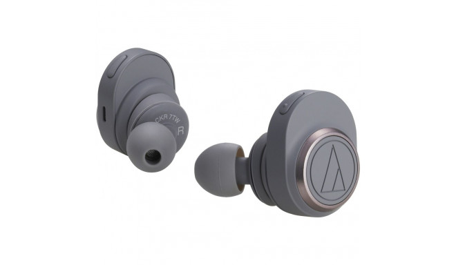 "audio-technica ATH-CKR7TW True Wireless IE Headphones grey"