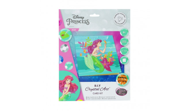 DISNEY PRINCESS Crystal Art Card Ariel