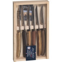 Jean Dubost Laguiole 6 pcs. Knife Set, Mixed Wood