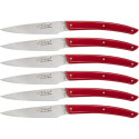 Jean Dubost Laguiole 6 pcs. Knife Set, Acrylic Red