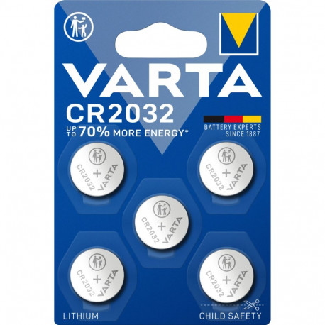 Varta CR2032 -paristo, 3 V, 5 kpl, lithium