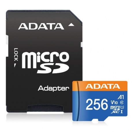 ADATA Premier microSDXC 256GB 100R/25W UHS-I Class 10 A1 V10 + Adapter