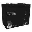 Maintenance-free AGM VRLA Green Cell AGM49 12V 55Ah Battery (for lawnmower, scooter, boat, wheelchai