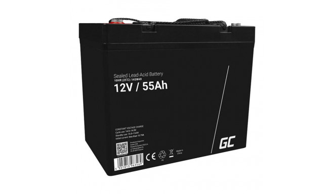 Maintenance-free AGM VRLA Green Cell AGM49 12V 55Ah Battery (for lawnmower, scooter, boat, wheelchai