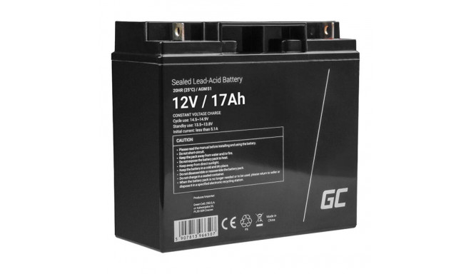 Maintenance-free AGM VRLA Green Cell AGM51 12V 17Ah Battery (for lawnmower, scooter, boat, wheelchai