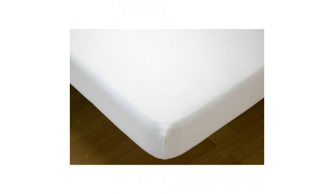 Fitted bottom sheet Hosteline MONACO LISO White