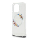 Guess GUHMP16LHFWFCT iPhone 16 Pro 6.3" transparent/transprent hardcase IML Flowers Wreath MagSafe