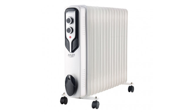 Adler AD 7819 õlitäidisega radiaator 2500 W 3 võimsustaset valge