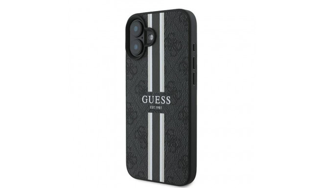 Guess GUHMP16MP4RPSK iPhone 16 Plus 6.7" must kõvakate 4G trükitud triibud MagSafe