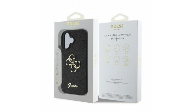 Guess GUHCP16SHG4SGK iPhone 16 6.1" must kõvakaaneline Fixed Glitter Big 4G
