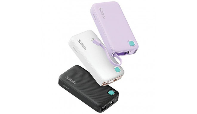 USAMS Powerbank sisseehitatud tagasitõmmatava kaabliga USB-C 10000mAh PD 20W kiirlaadimine XY seeria