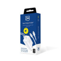 3MK Hyper Charger PD 45W charger network. white/white + 2x USB-C Cables