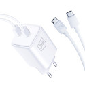 3MK Hyper Charger PD 45W charger network. white/white + 2x USB-C Cables