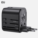 USAMS Network Adapter. 2xUSB T55 12W 4in1 US/AU/EU/UK black/black CC173TC01 (US-CC173) Univesal Trav