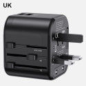 USAMS Network Adapter. 2xUSB T55 12W 4in1 US/AU/EU/UK black/black CC173TC01 (US-CC173) Univesal Trav