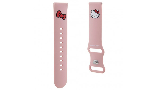 Hello Kitty universaalne rihm HKUWLSCHBLP silikoonist Kitty pea roosa/roosa rihm 22mm