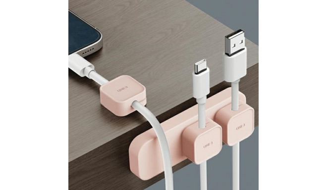 UNIQ Pod Mag magnetic cable organizer + gray/chalk gray base