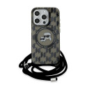 Karl Lagerfeld KLHMP15LHCKCKLCK iPhone 15 Pro 6.1" black/black hardcase IML Crossbody Monogram Karl 