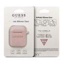 Guess GUACCSILGLLP AirPods 1/2 cover light pink/pink Silicone Glitter