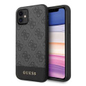 Guess GUHCN61G4GLGR iPhone 11 6.1" / Xr grey/gray hard case 4G Stripe Collection
