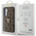 Guess GUHCS24MPGS4TDW S24+ S926 brown/brown hardcase Grip Stand 4G Triangle Strass
